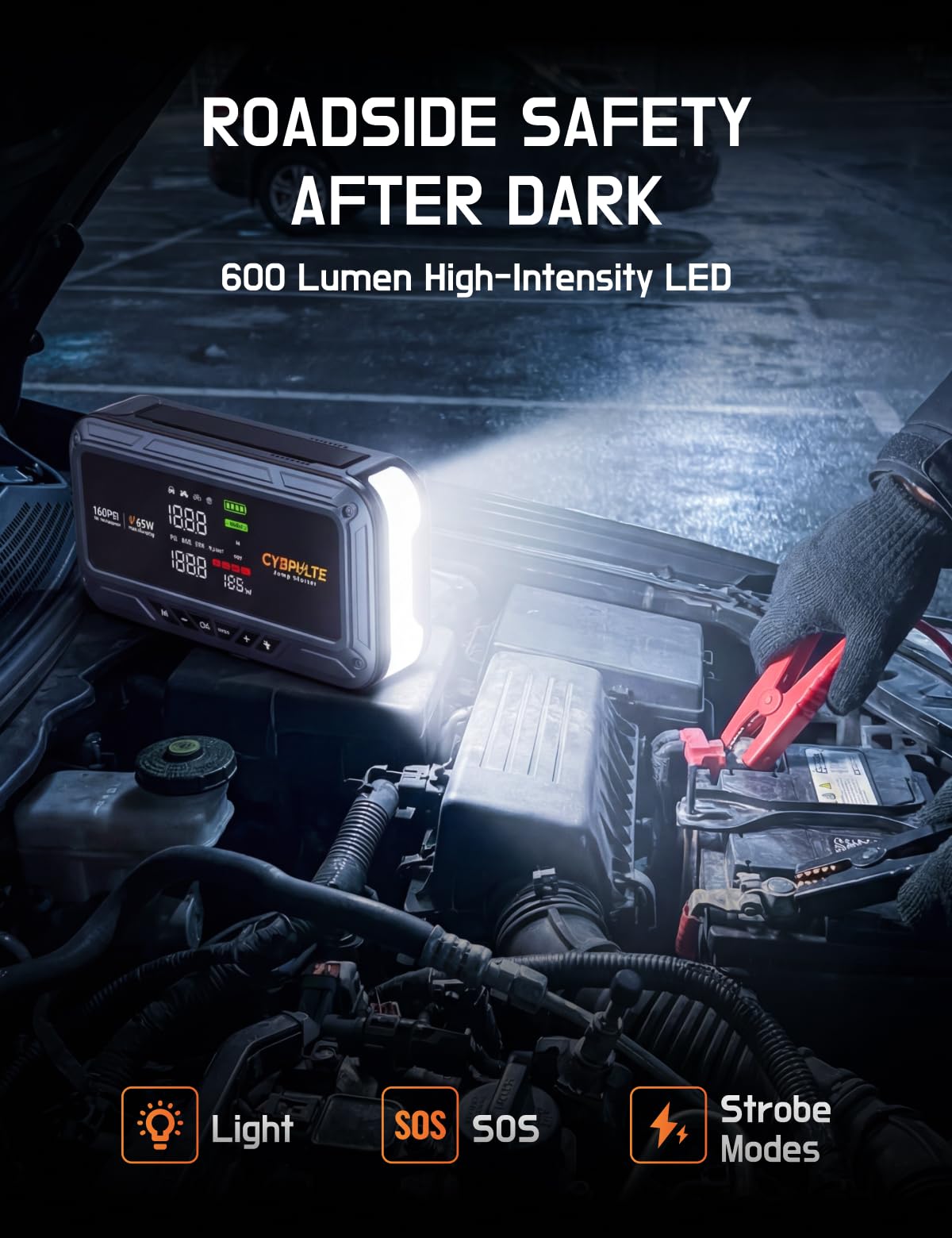CYBPULTE BOOST mode handles deeply discharged batteries with reliable starts.