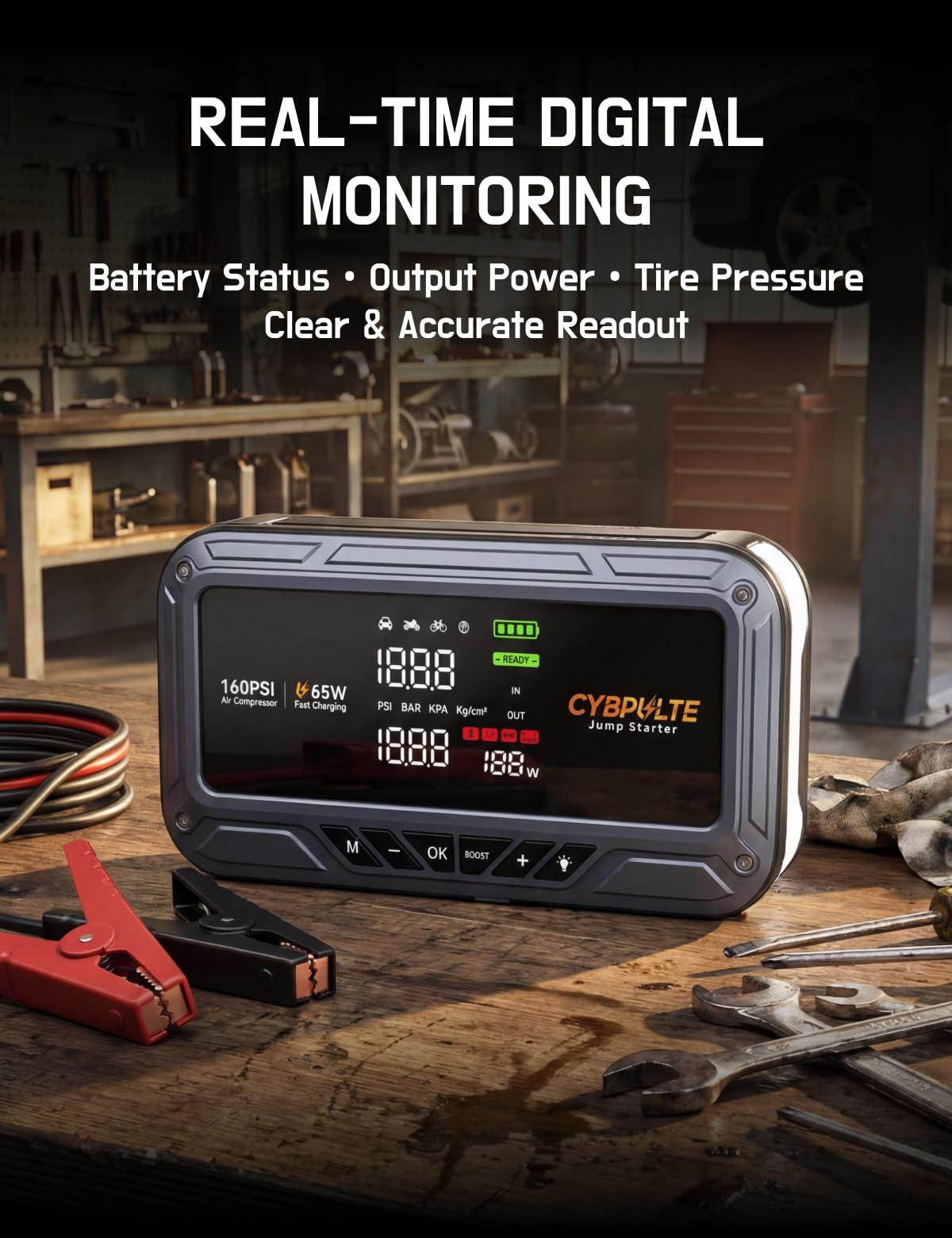 CYBPULTE LED emergency light offers multiple modes for visibility.