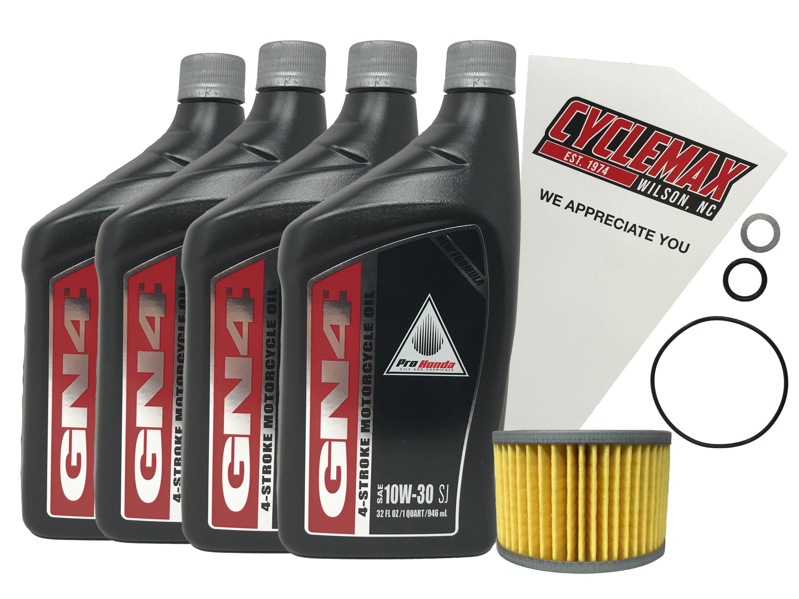 Cyclemax Honda Pioneer 700 GN4 10W30 quarts for reliable lubrication.