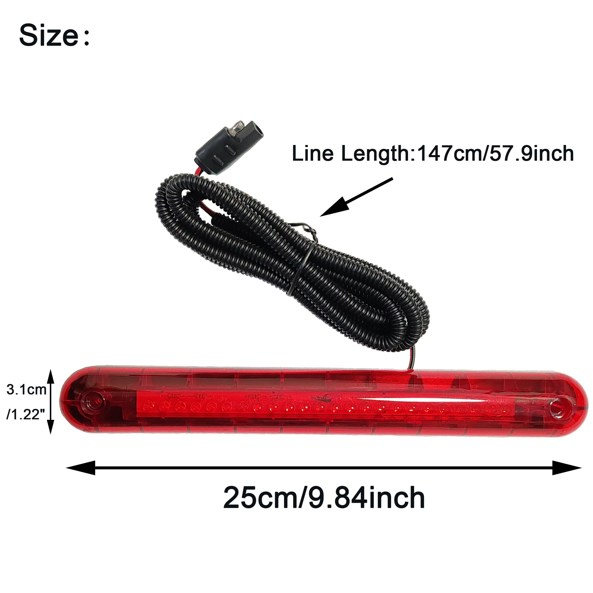 CYDZSW universal 12V brake light fits most vehicles for easy upgrading.