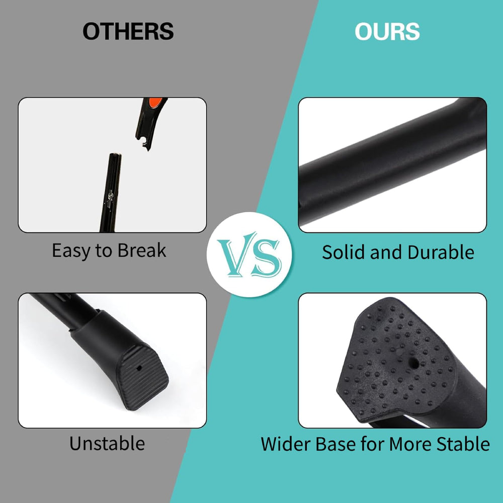 Cyfie bike kickstand supports bikes from 24 to 29 inches.