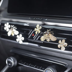 CYG&CL bling crystal bee car decor clip catches eye.