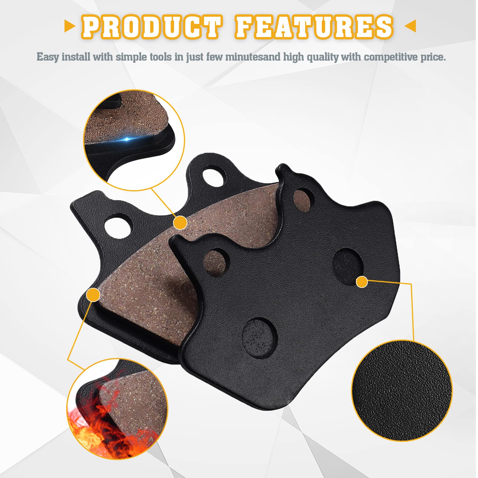 Cyleto stainless steel backplate on brake pad increases durability and corrosion resistance
