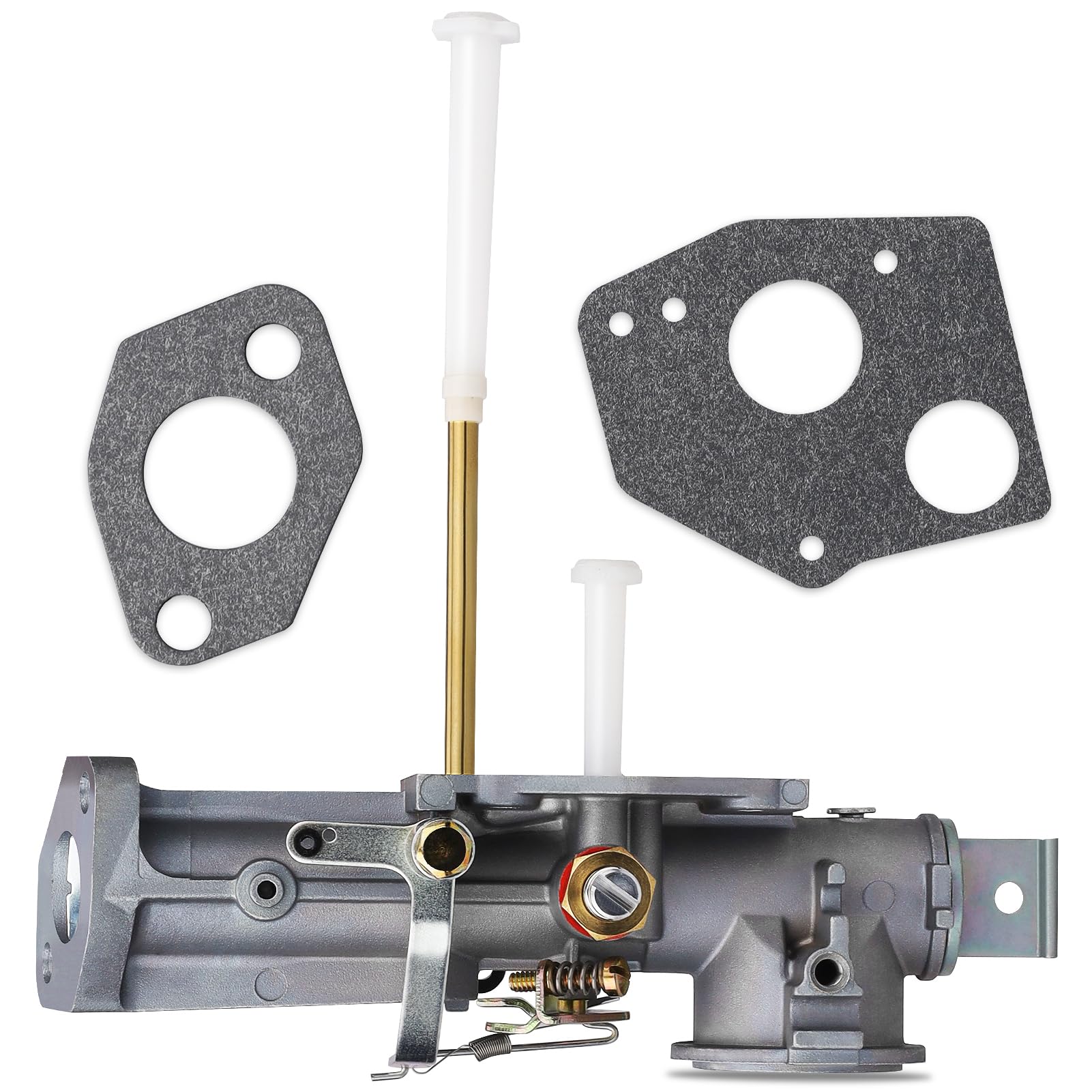 Cyleto carburetor front view showing compact, durable body for Briggs and Stratton engines