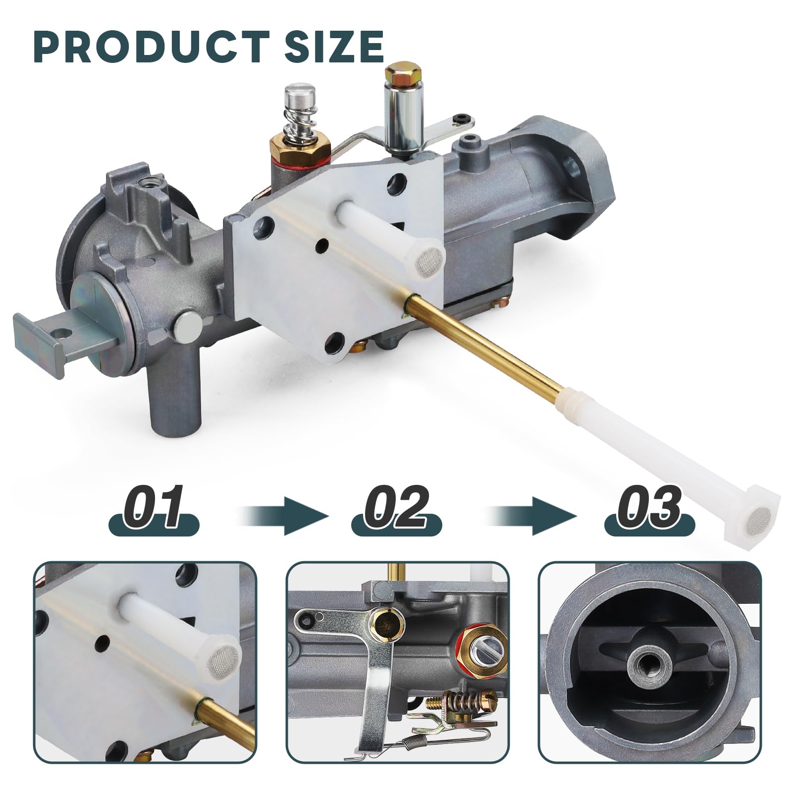 Cyleto carburetor packaging showing included parts and specs
