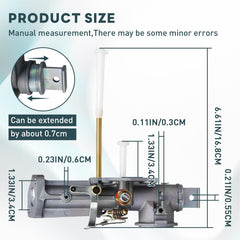 Cyleto carburetor top detail with float and access for adjustments