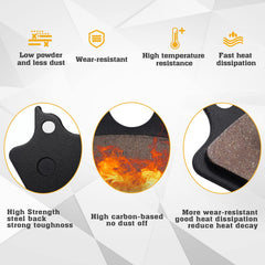Cyleto friction material blends brass and Kevlar fibers for reliable braking