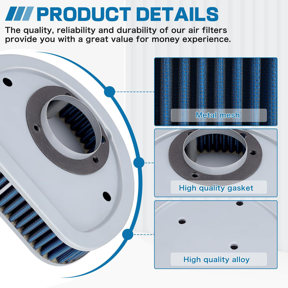 Cyleto HD-1499 air filter mounted on Softail Deluxe for reliable filtration