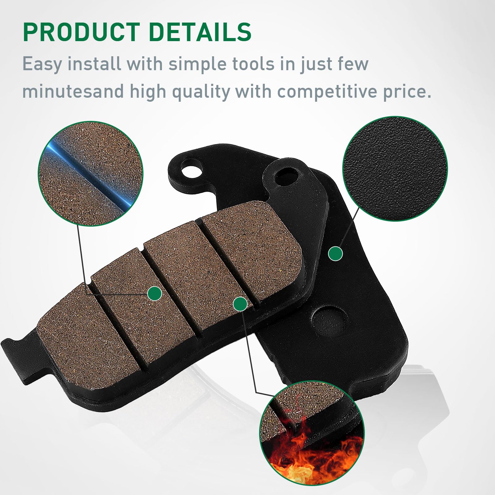 Cyleto rear brake pads for Sportster 1200 2004-2013 ensure reliable stopping