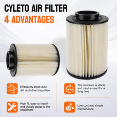 Cyleto RZR4 800 EFI air filter image showing direct replacement fit
