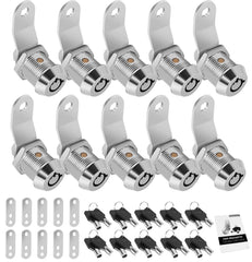 Cylinnda 10-pack lock set with keys securing RV storage cabinets.