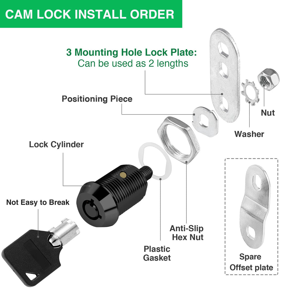 Cylinnda RV storage lock installation shows quick 90-degree turn operation.
