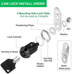 Cylinnda RV storage lock installation shows quick 90-degree turn operation.