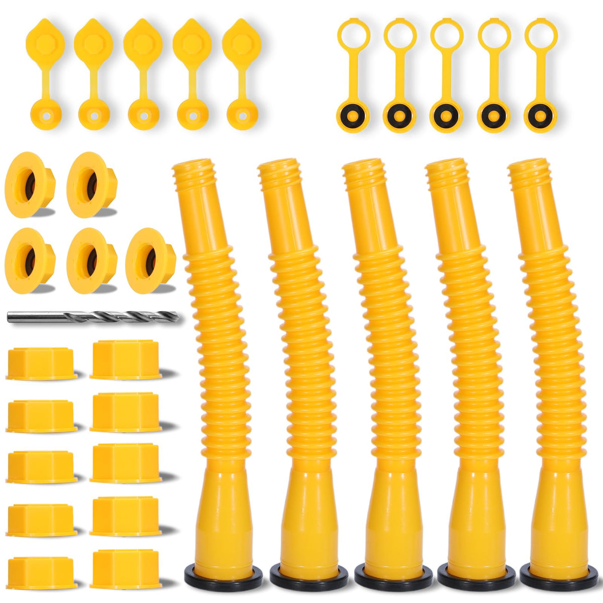 Cyluer gas can spout replacement kit for universal compatibility across many can sizes.
