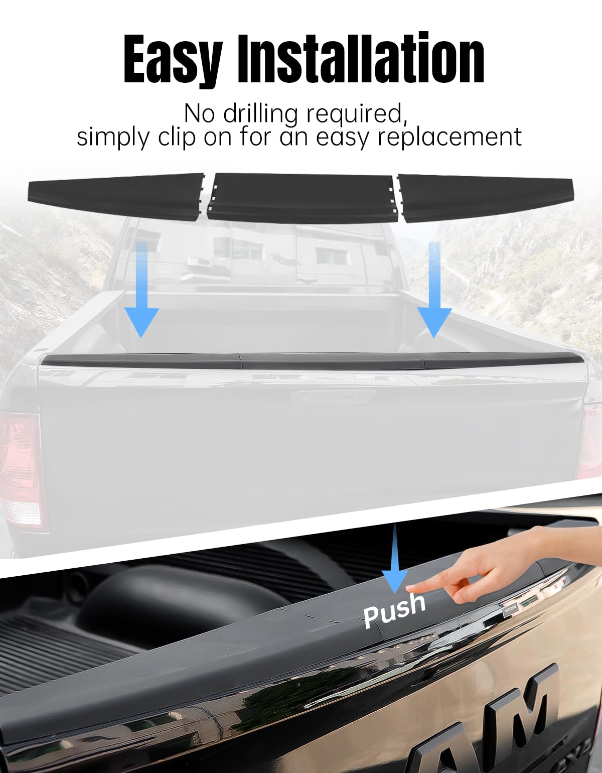 CYOOYC installation clips ensure quick tool-free fit for Ram pickups