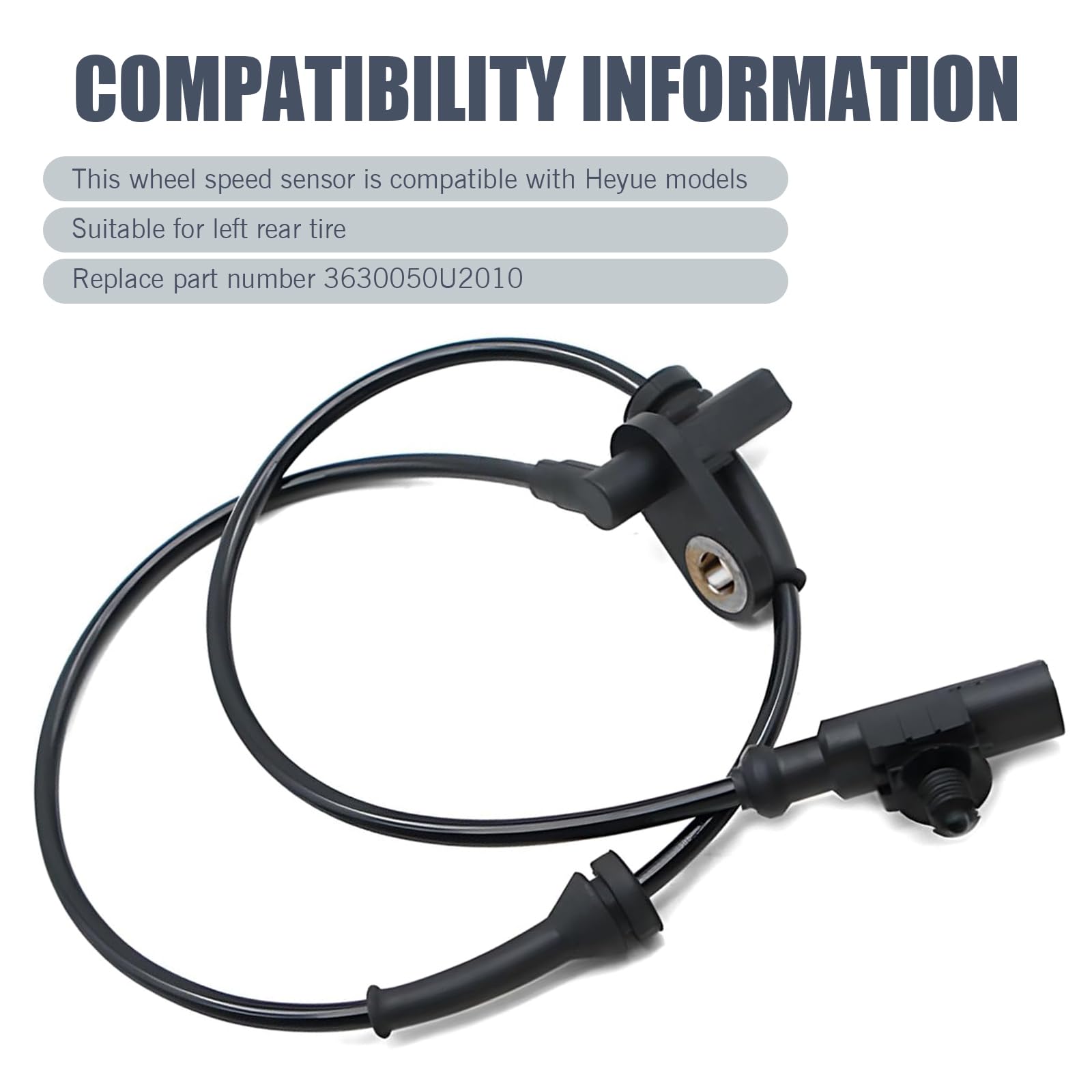 CyperFair ABS wheel speed sensor with pigtail connector enables quick, tool-free replacement