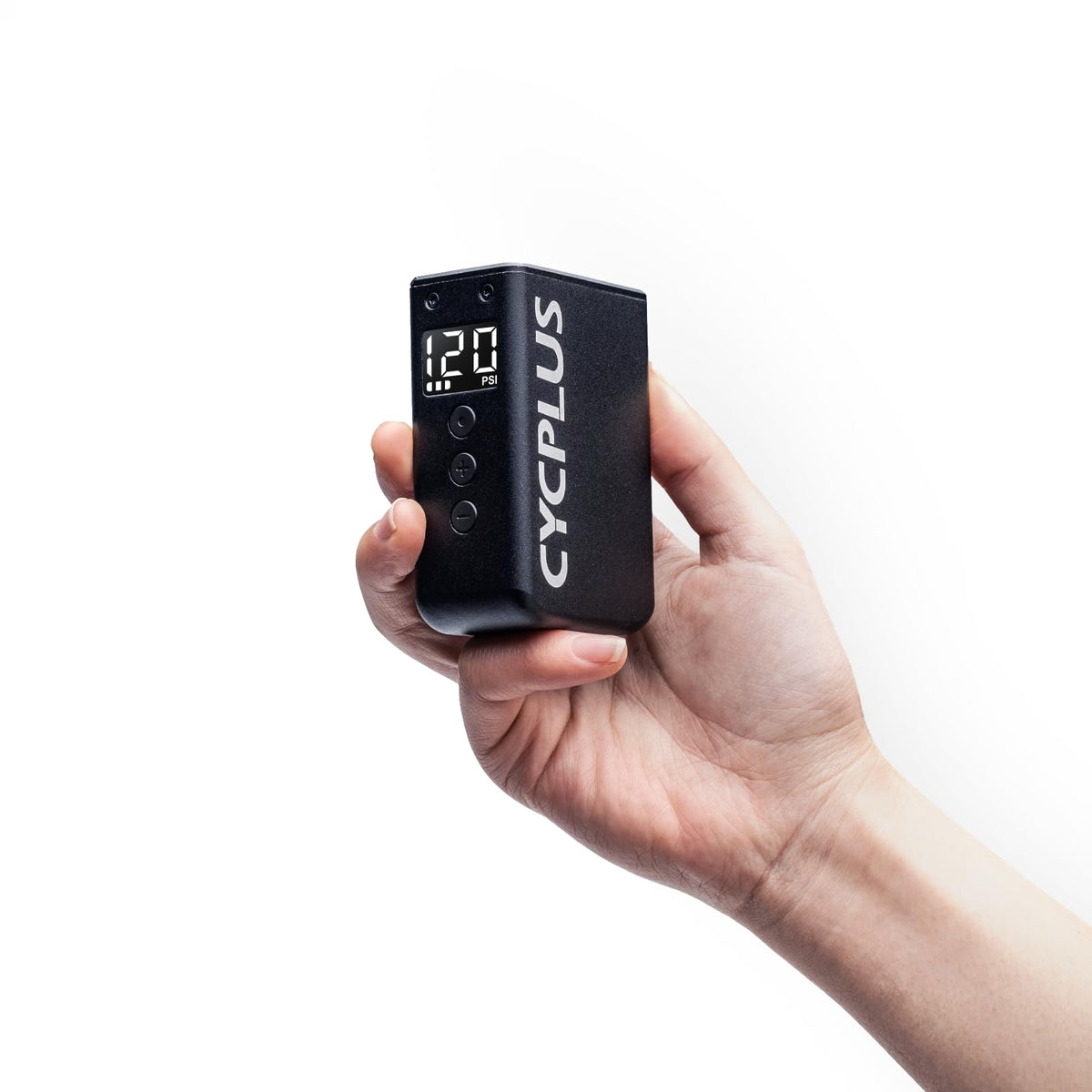 CYCPLUS AS2 Pro Max pocket-size pump for on-the-go inflation.