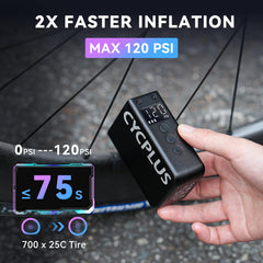CYCPLUS AS2 Pro Max USB charging enables quick top-ups.