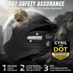 CYRIL modular helmet side view highlighting silhouette and safety features