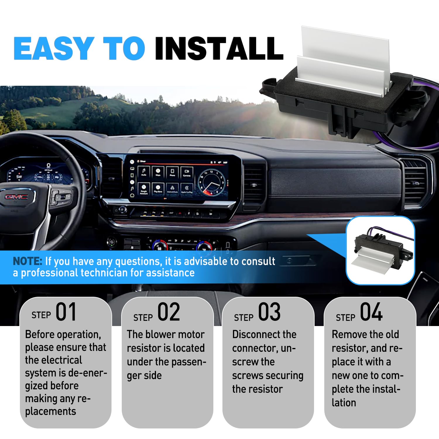 CYTROBE AC blower resistor compatibility with Silverado Sierra Yukon and more.