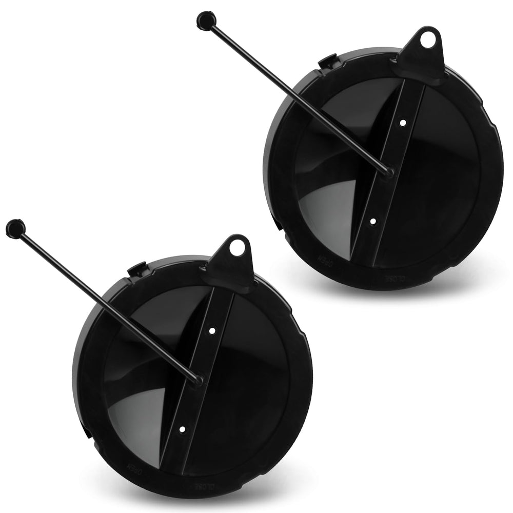 Czarixa A040338BK hose cap and strap for secure RV hose storage.