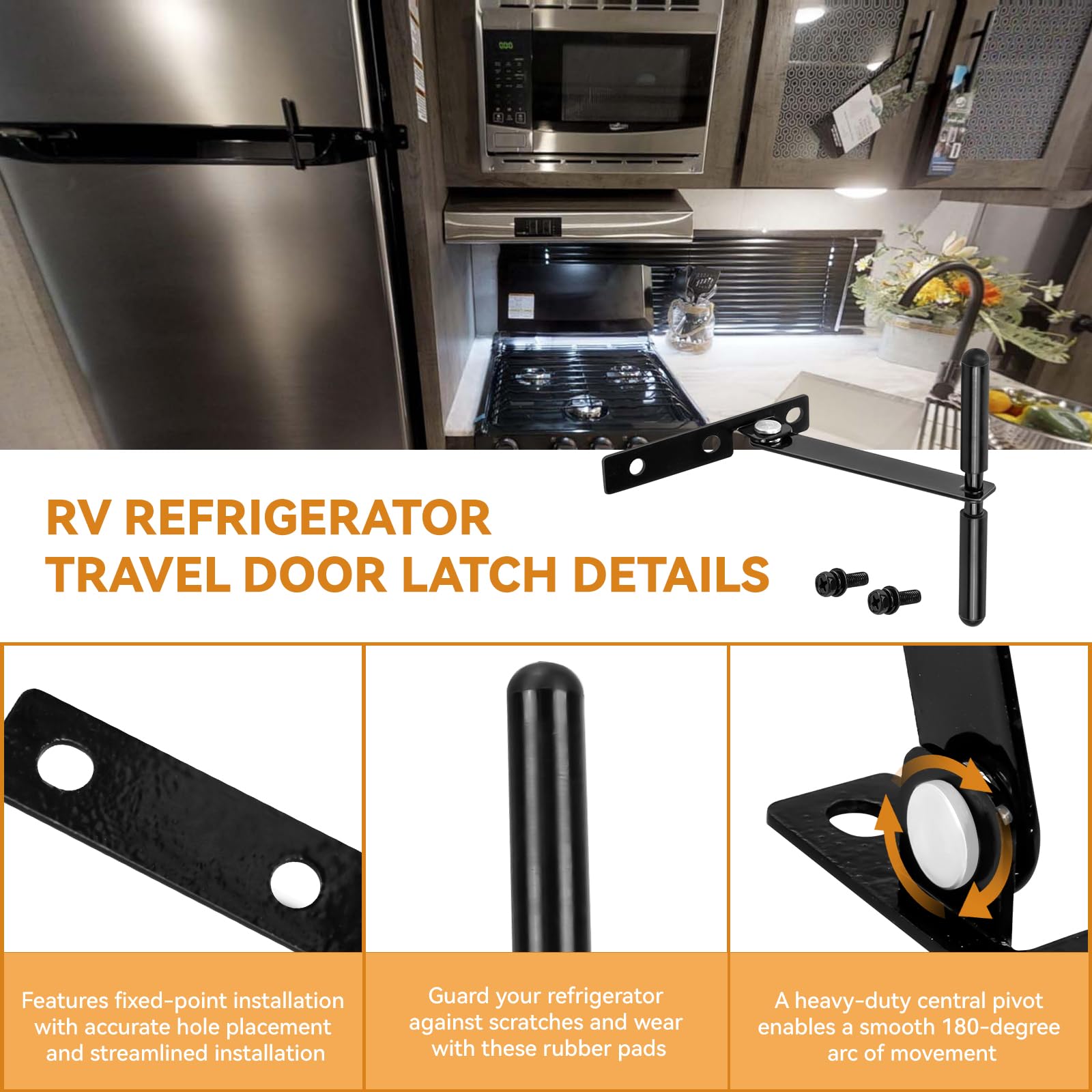 Czarixa RV fridge latch screws included for easy replacement