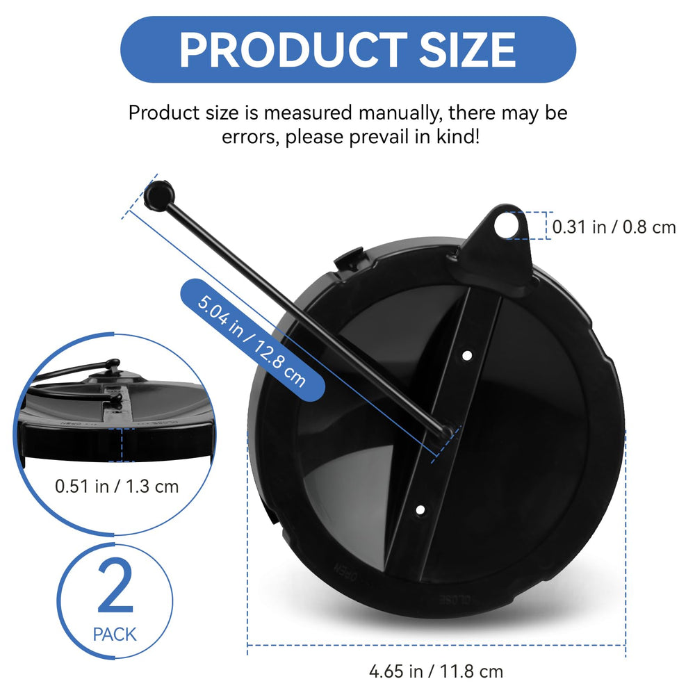 Two-pack of caps and straps offers ready replacements for RV storage.