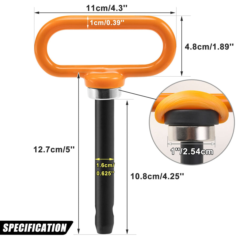 CZC AUTO durable steel hitch pin with welded construction for long-lasting performance