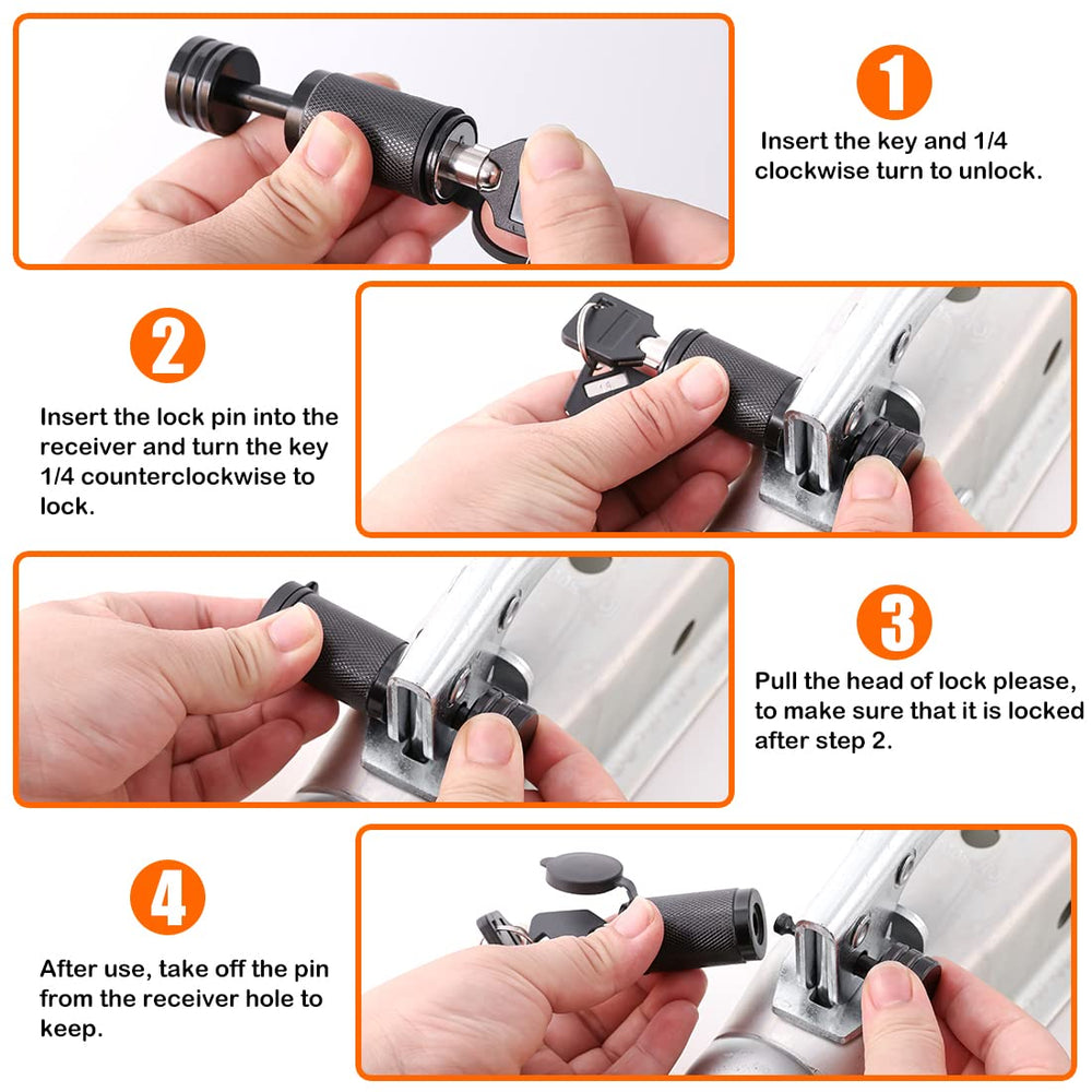 CZC AUTO easy-to-use lock for quick hitching and removal.