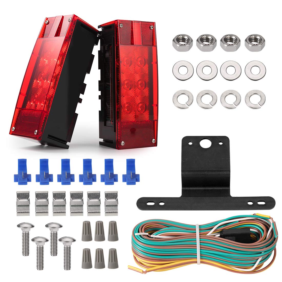 CZC AUTO submersible rectangular left light for trailer signaling and visibility.