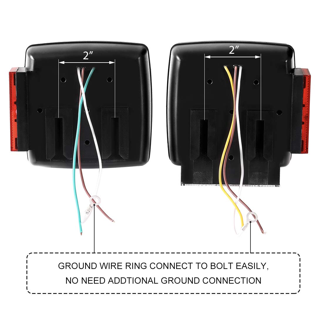 CZC AUTO submersible tail light seal close-up showing waterproof sealing.