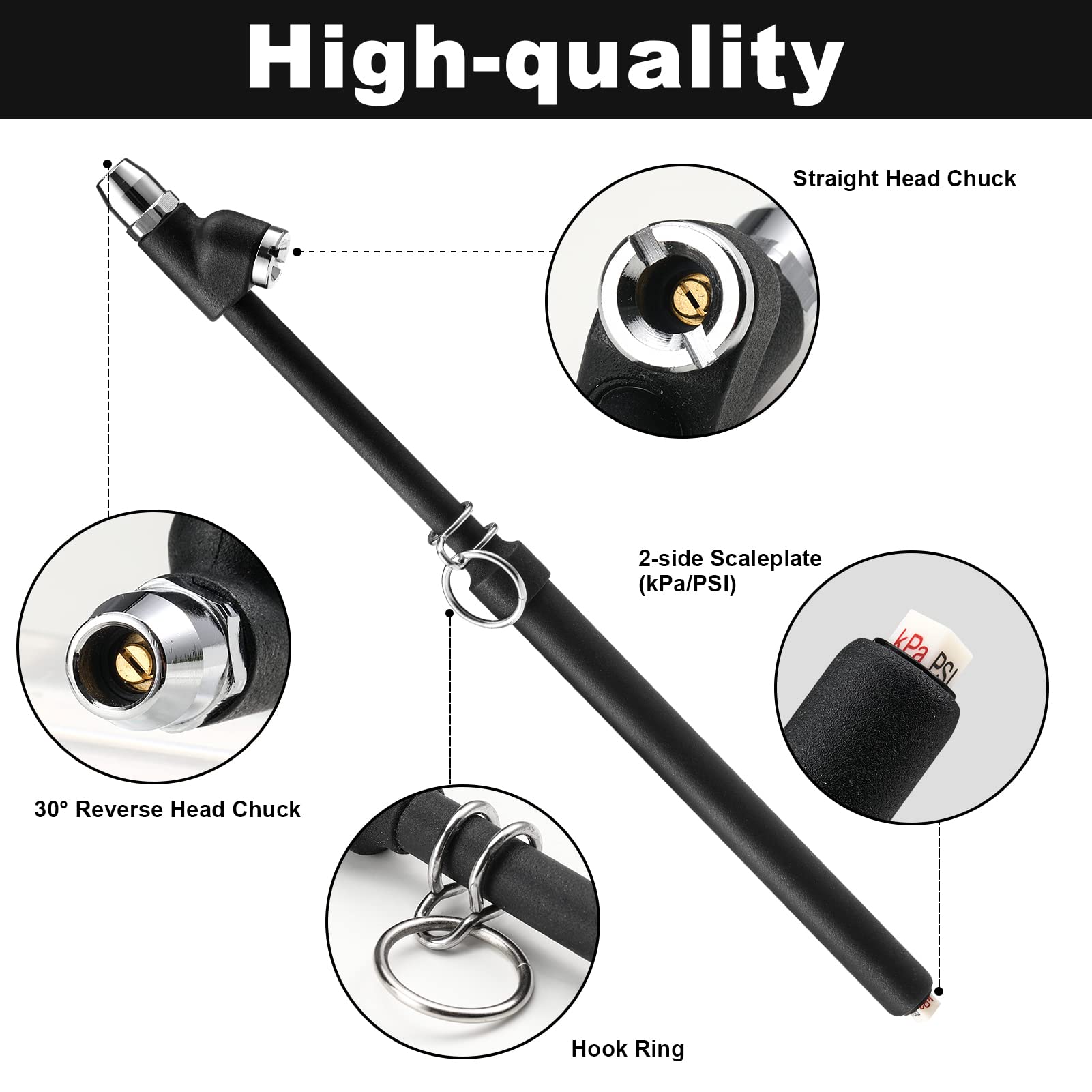 CZC AUTO heavy-duty gauge with black plating for durable use