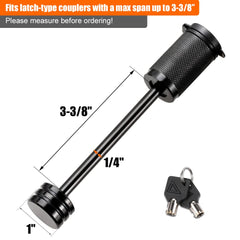 CZC AUTO trailer lock with three-eighth-inch span fits latch-type couplers securely for towing
