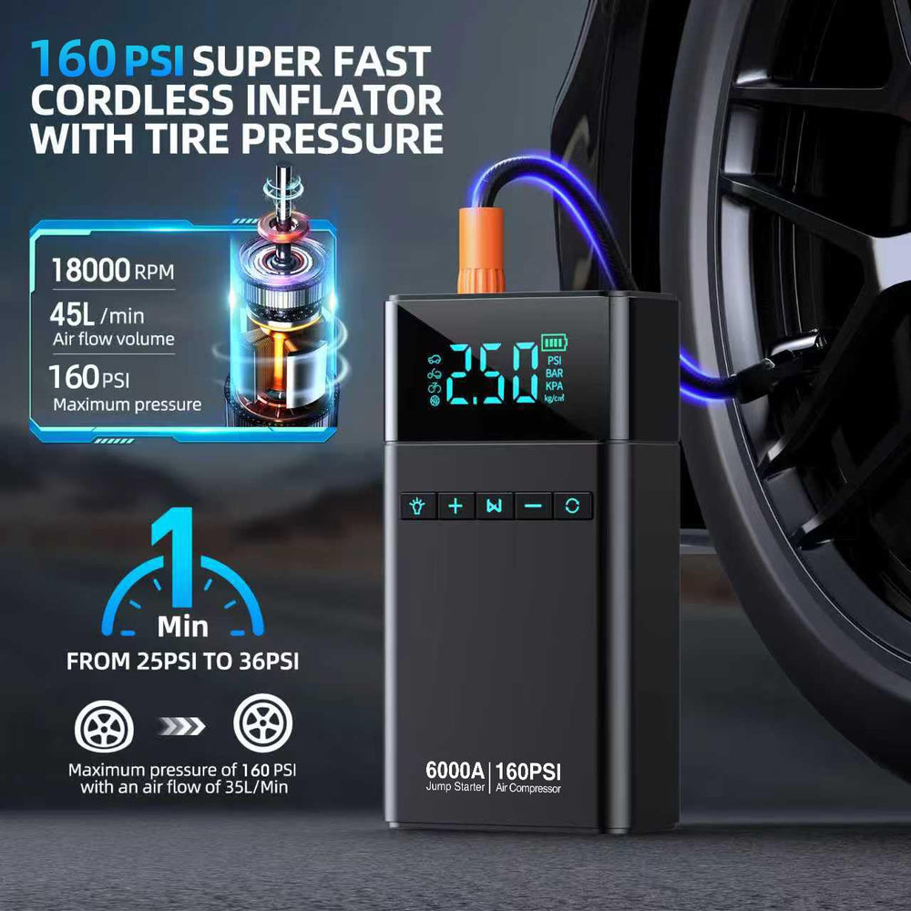 CZKBG YL03 air pump and tire inflator with gauge in use