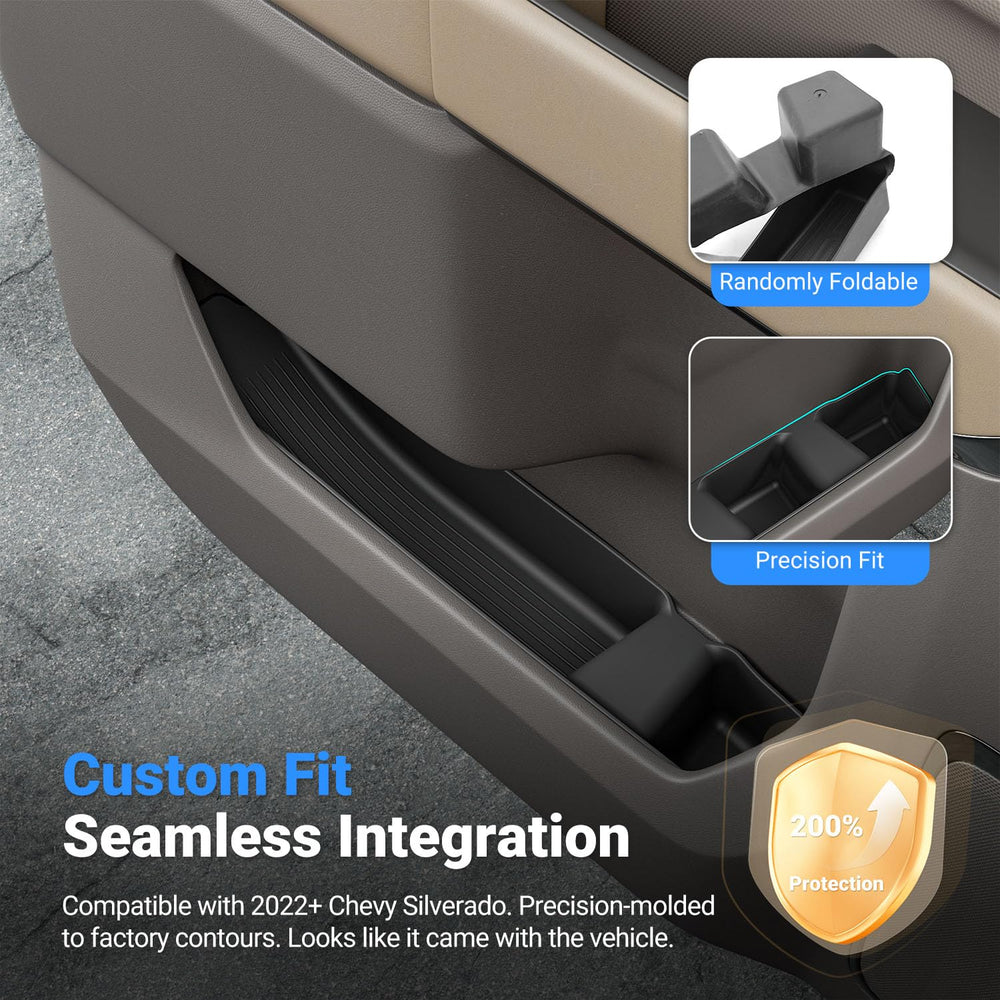 CZmenghe Chevy Silverado/Sierra door pocket tray for tidy cabin storage on the crew cab.