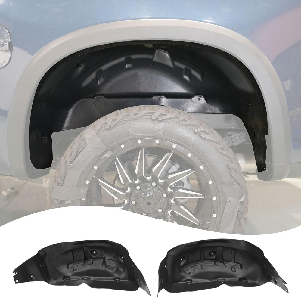 CZmenghe rear wheel well guard for Chevy Silverado 1500 protects the wheel arch from debris.