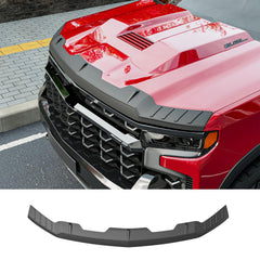 CZmenghe Silverado hood deflector front view protects the hood from debris.