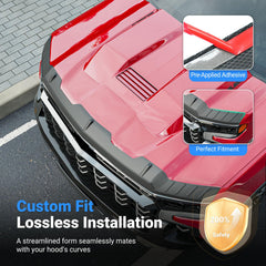 CZmenghe Silverado hood deflector side profile blends with the truck's lines.