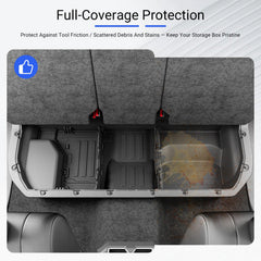 CZmenghe under-seat mat installed neatly organizes tools and prevents sliding.