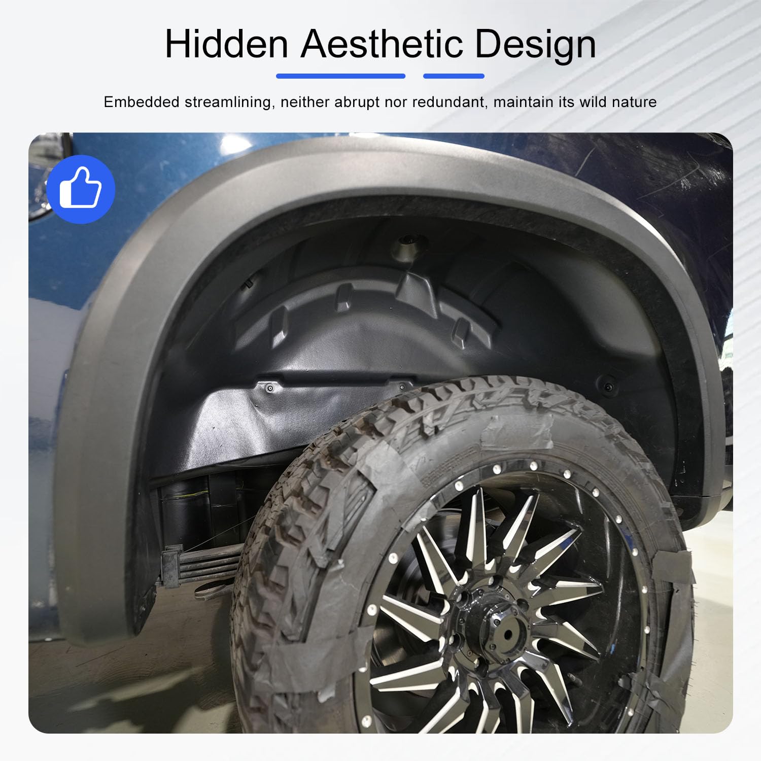CZmenghe weather tough wheel arch cover reduces debris exposure and corrosion.