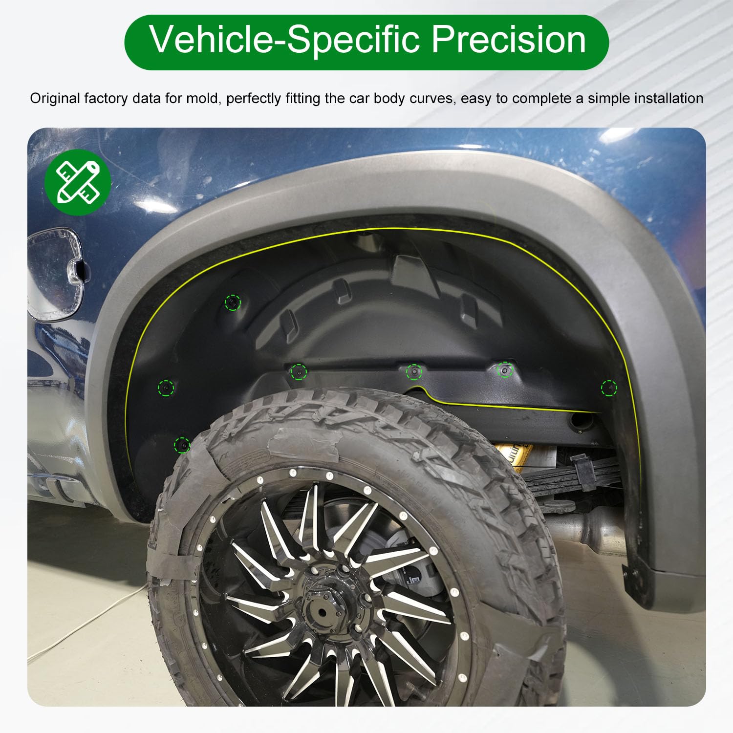 CZmenghe wheel well liner inner fender for 2019-2026 Silverado protects against debris.