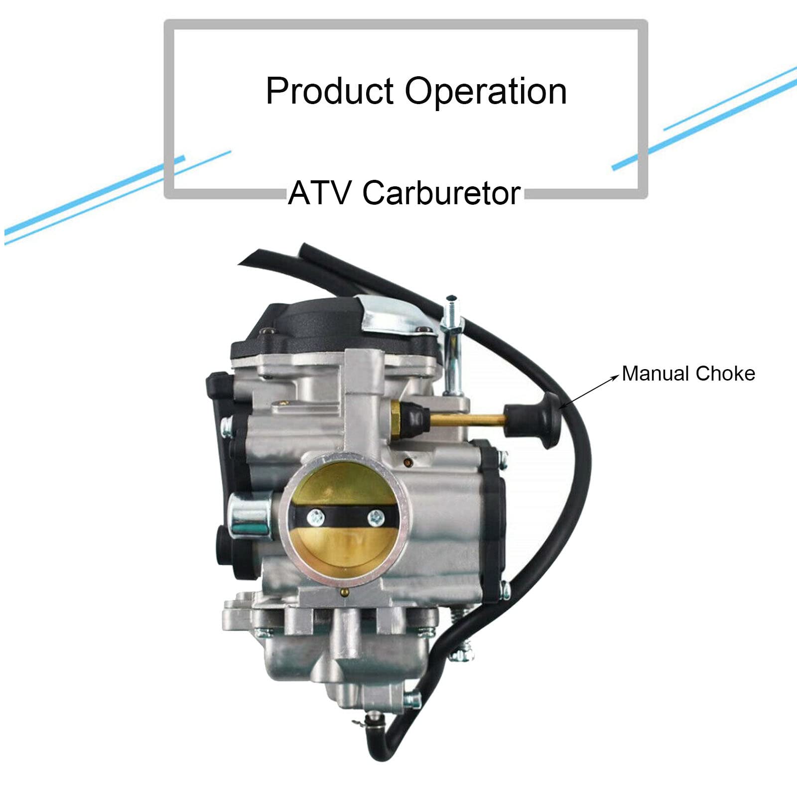 Czsmbt ATV carburetor installation scene highlighting ready-to-install quality.