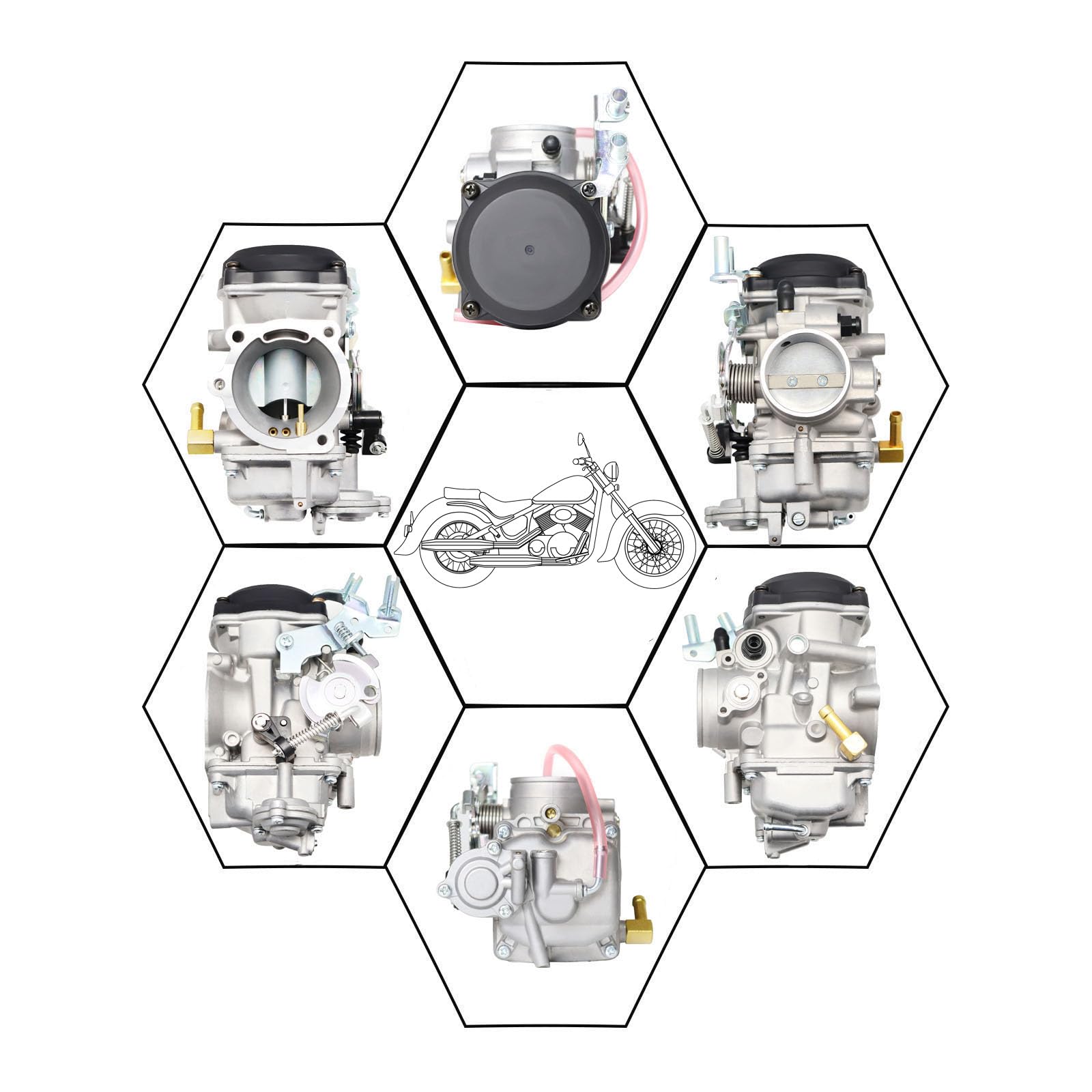 Czsmbt CV40 carburetor kit view showing included parts for quick install
