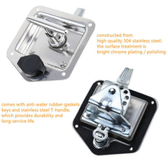 Czsmbt trailer latch kit with keys close-up for easy replacement