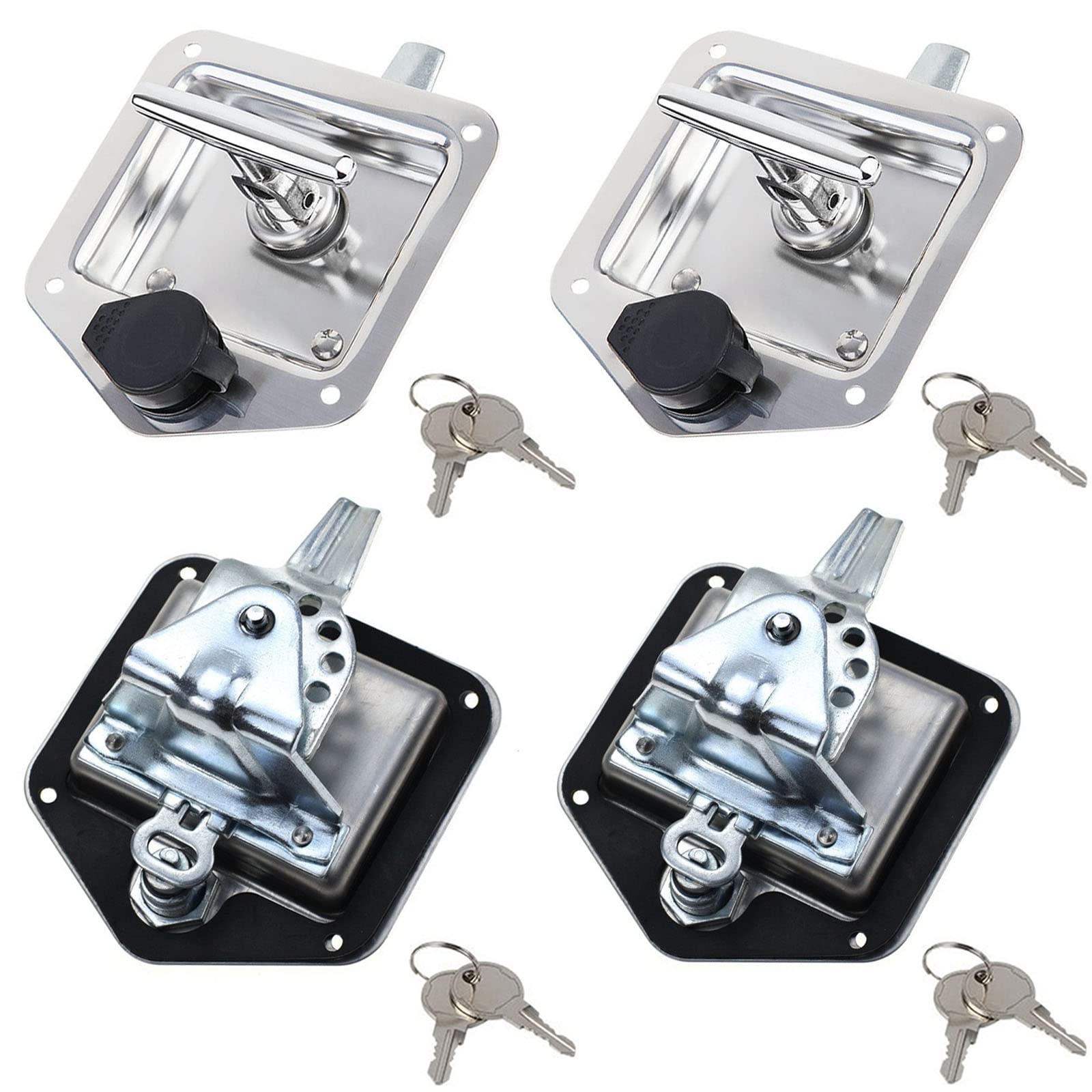 Czsmbt trailer door latch kit T-handle close-up enhances security and weather sealing