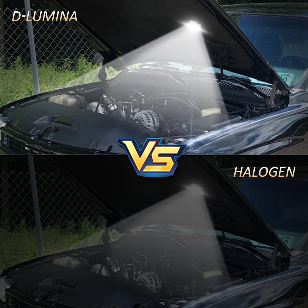 D-Lumina 18-SMD 6000K hood light provides bright white engine bay illumination.