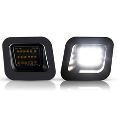 D-Lumina Dodge Ram smoke-lens license plate light on the right side for enhanced rear visibility.