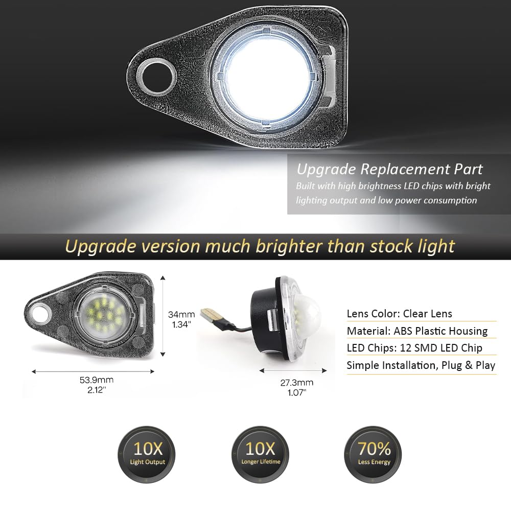 D-Lumina Expedition left license plate light improves rear visibility at night.