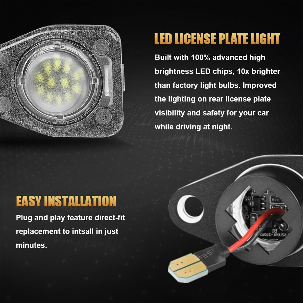 D-Lumina Monterey right license plate light improves rear visibility during night driving.