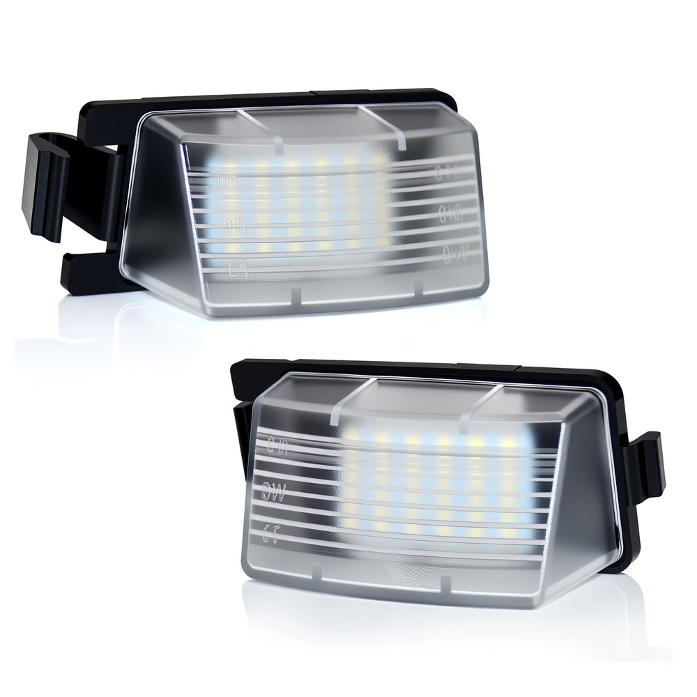 D-Lumina license plate light on Nissan 350Z left side enhances night-time plate visibility